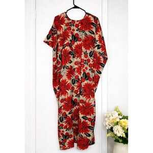 African Dera Kaftan Dress Tie Dye One Size Multi Color